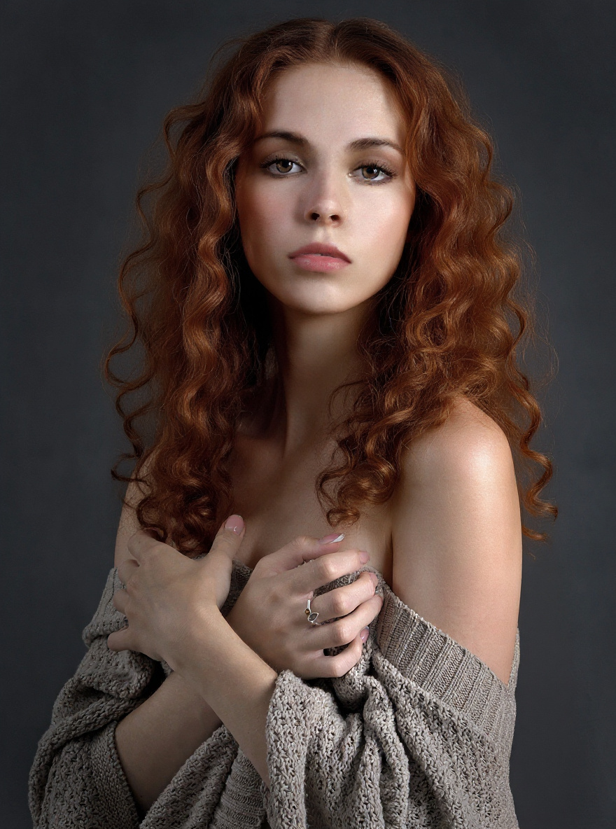 Curly hairstyle preview example